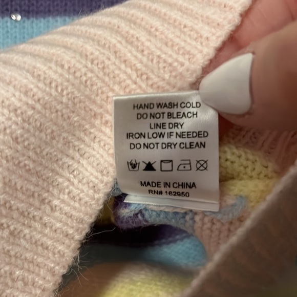 Pretty Garbage cropped sweater with rhinestones size S NWT - Picture 5 of 6